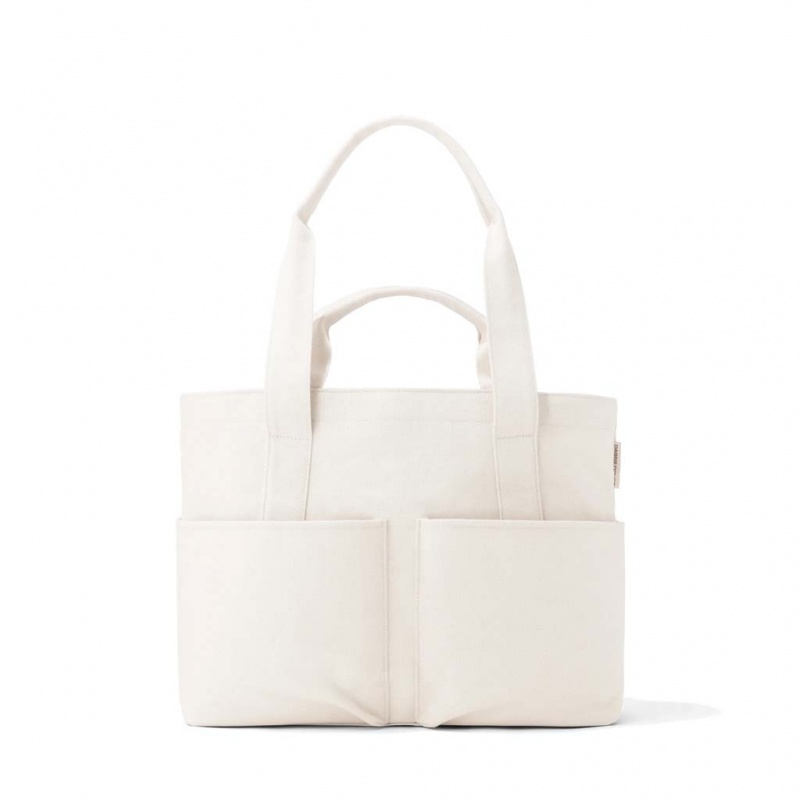 Bolsas Para Portatil Dagne Dover Vida Algodon Tote Small Beige | GRMP32519